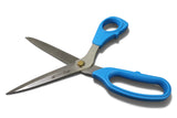 Large scissors with blue ergonomic handles and stainless steel blades, featuring the 'KnifePro' logo on the blade.